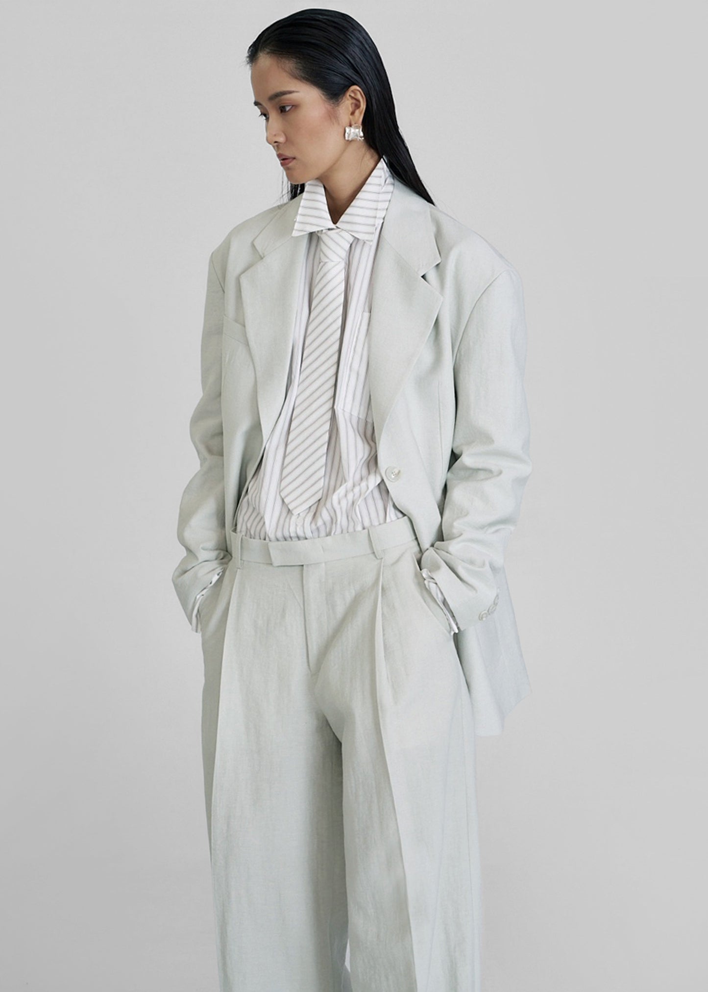 Connahy Tie Neck Shirt - White