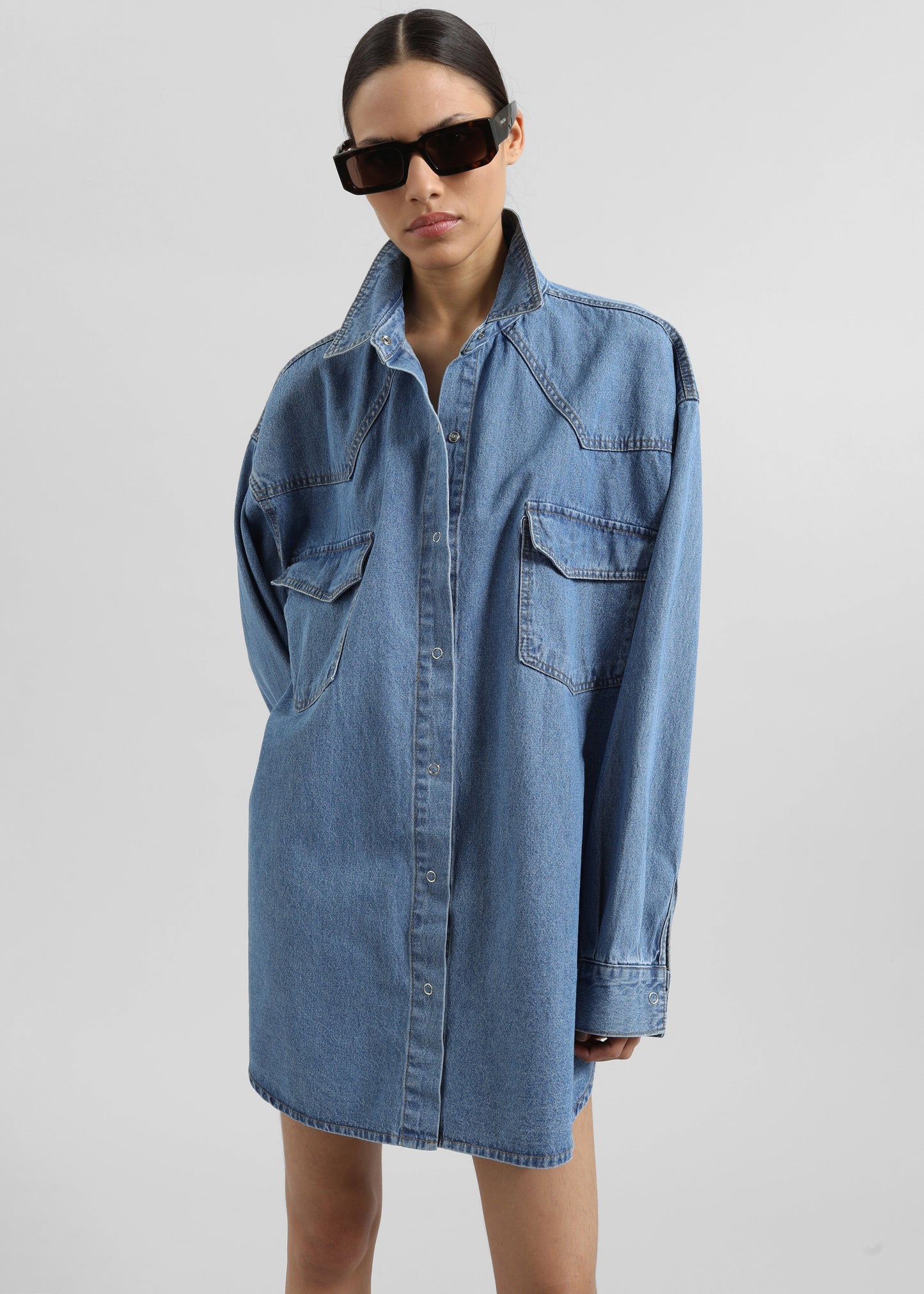 Desona Denim Shirt - Medium Wash