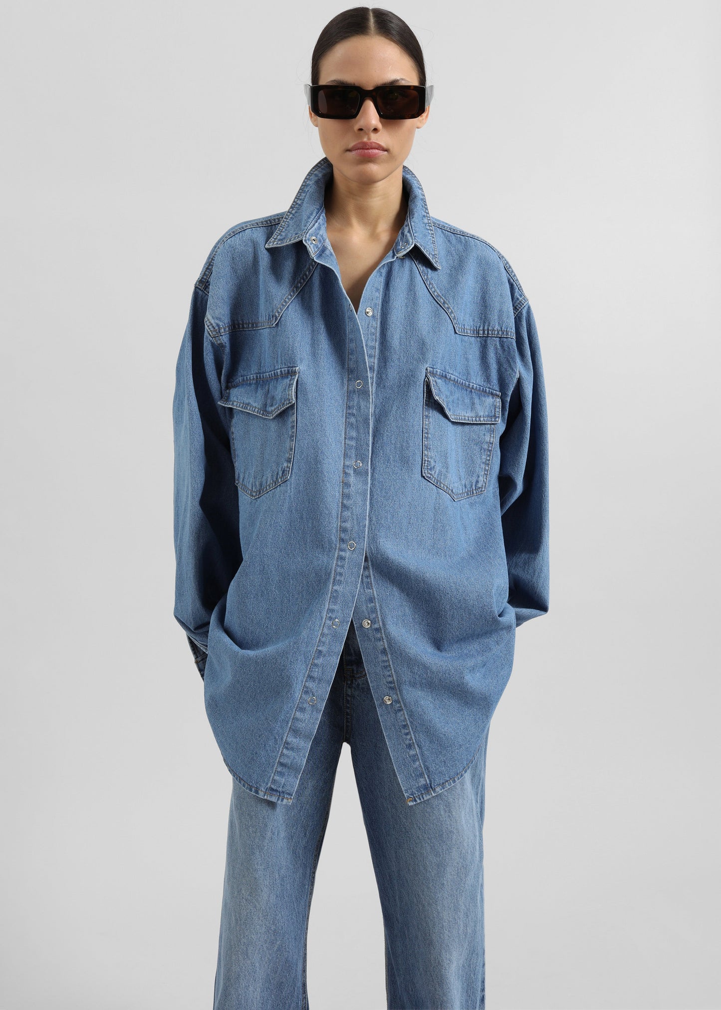 Desona Denim Shirt - Medium Wash