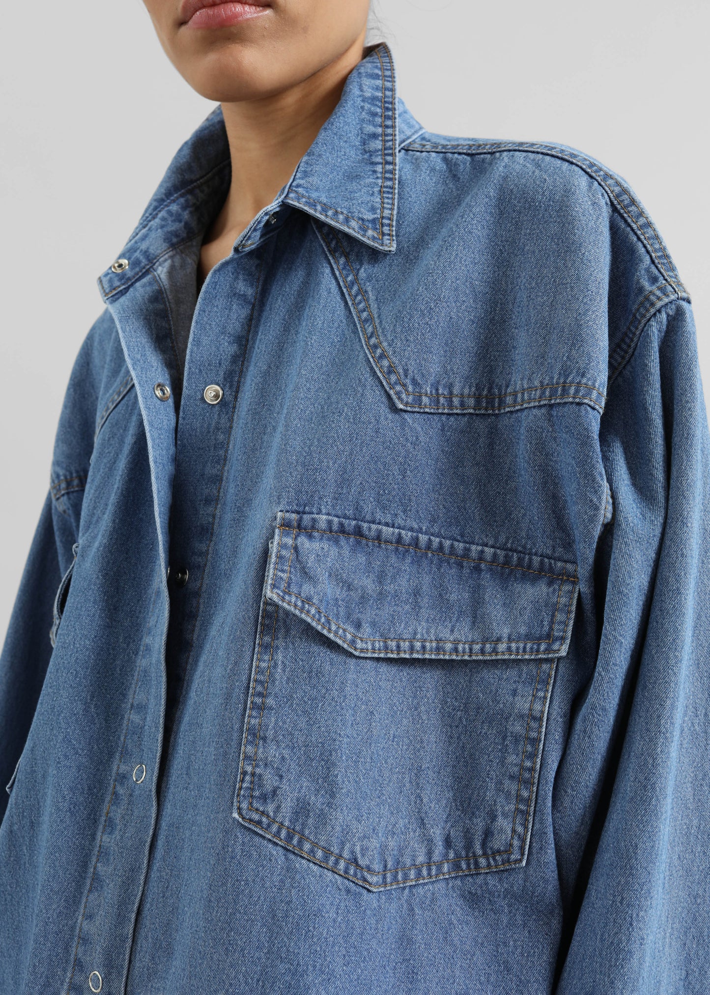 Desona Denim Shirt - Medium Wash