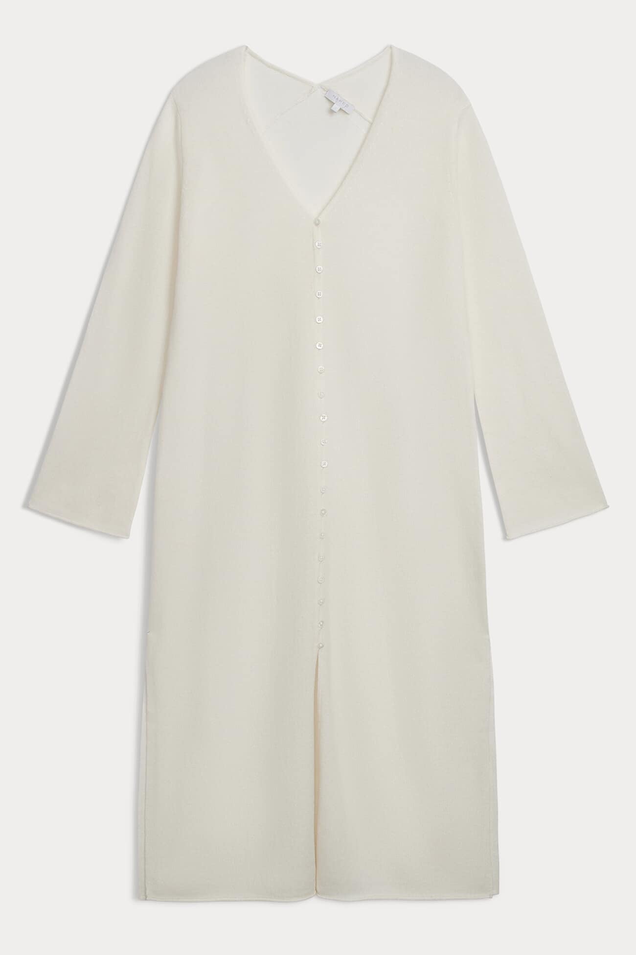 ELOISE BUTTON-FRONT CASHMERE KAFTAN