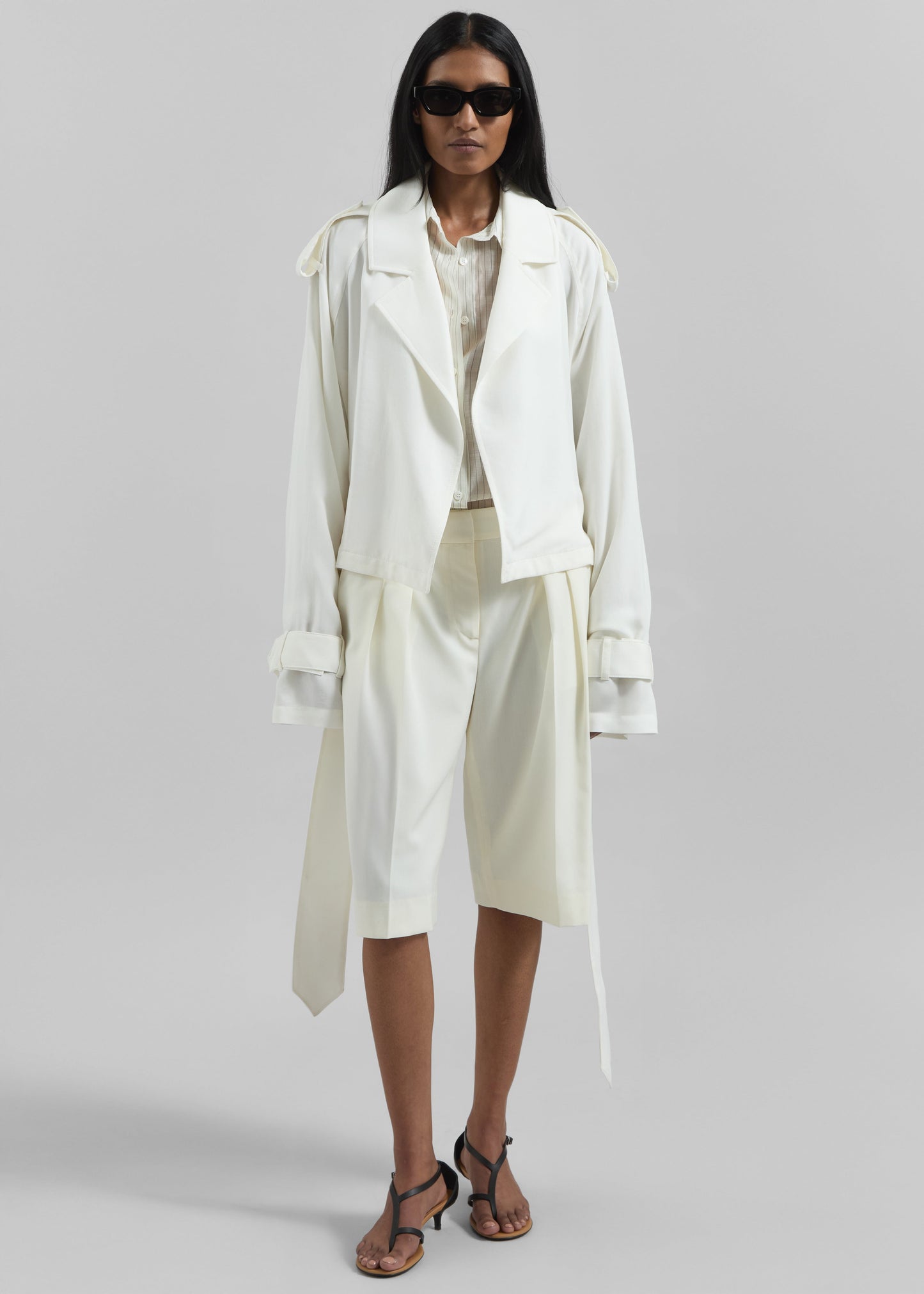 Simona Short Trench - Off White