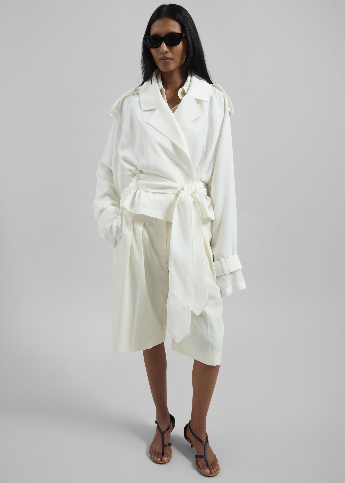 Simona Short Trench - Off White