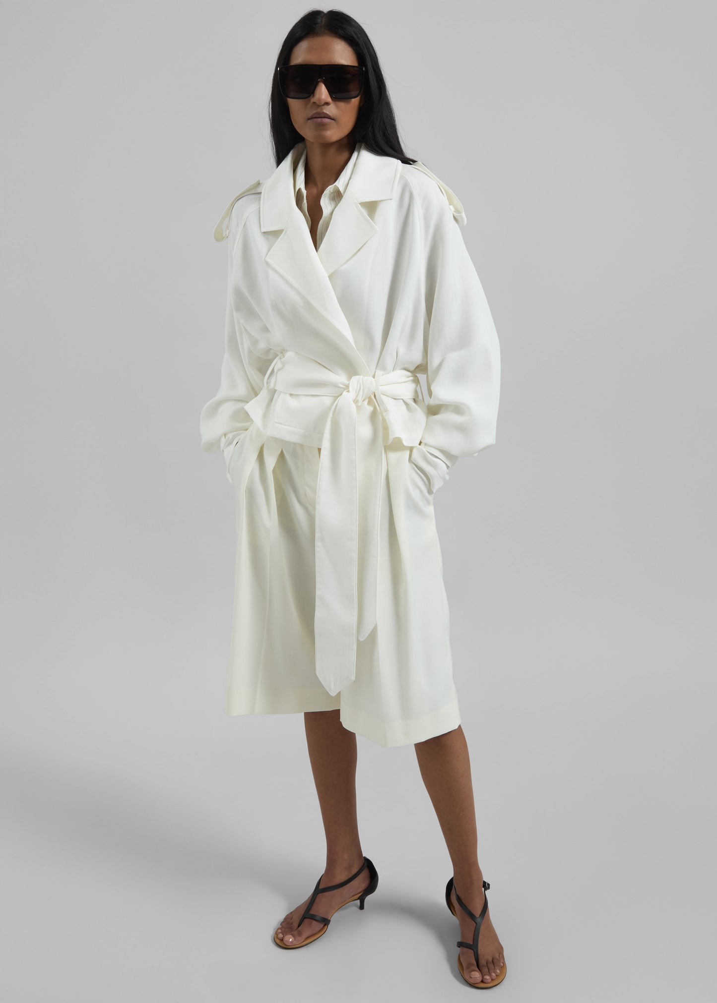 Simona Short Trench - Off White
