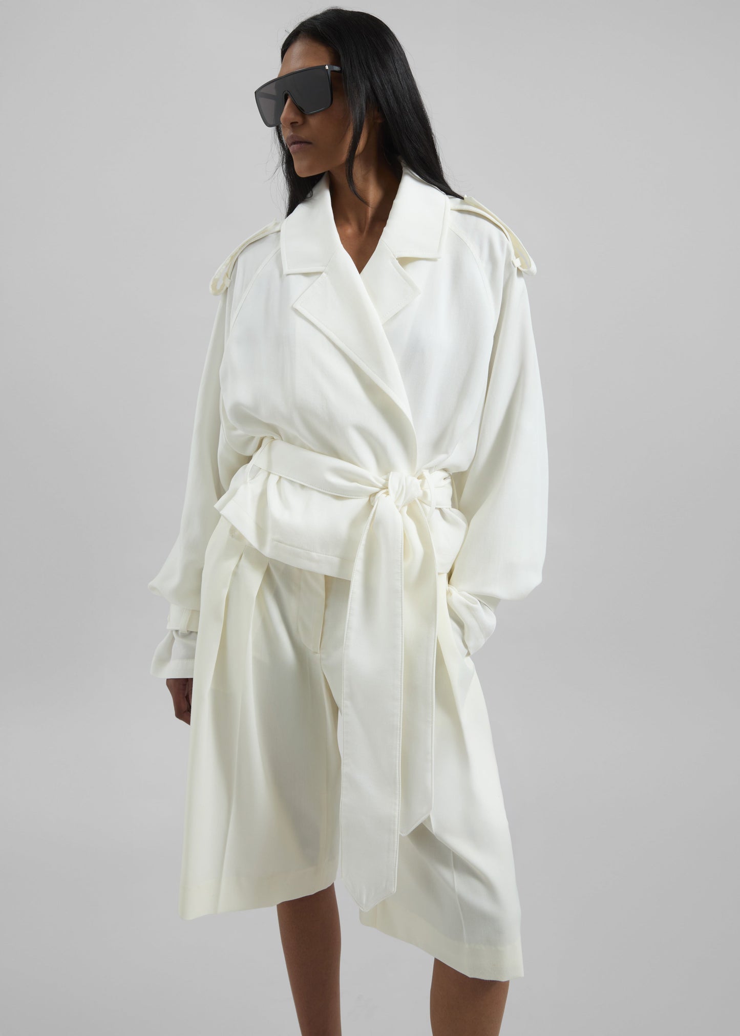 Simona Short Trench - Off White
