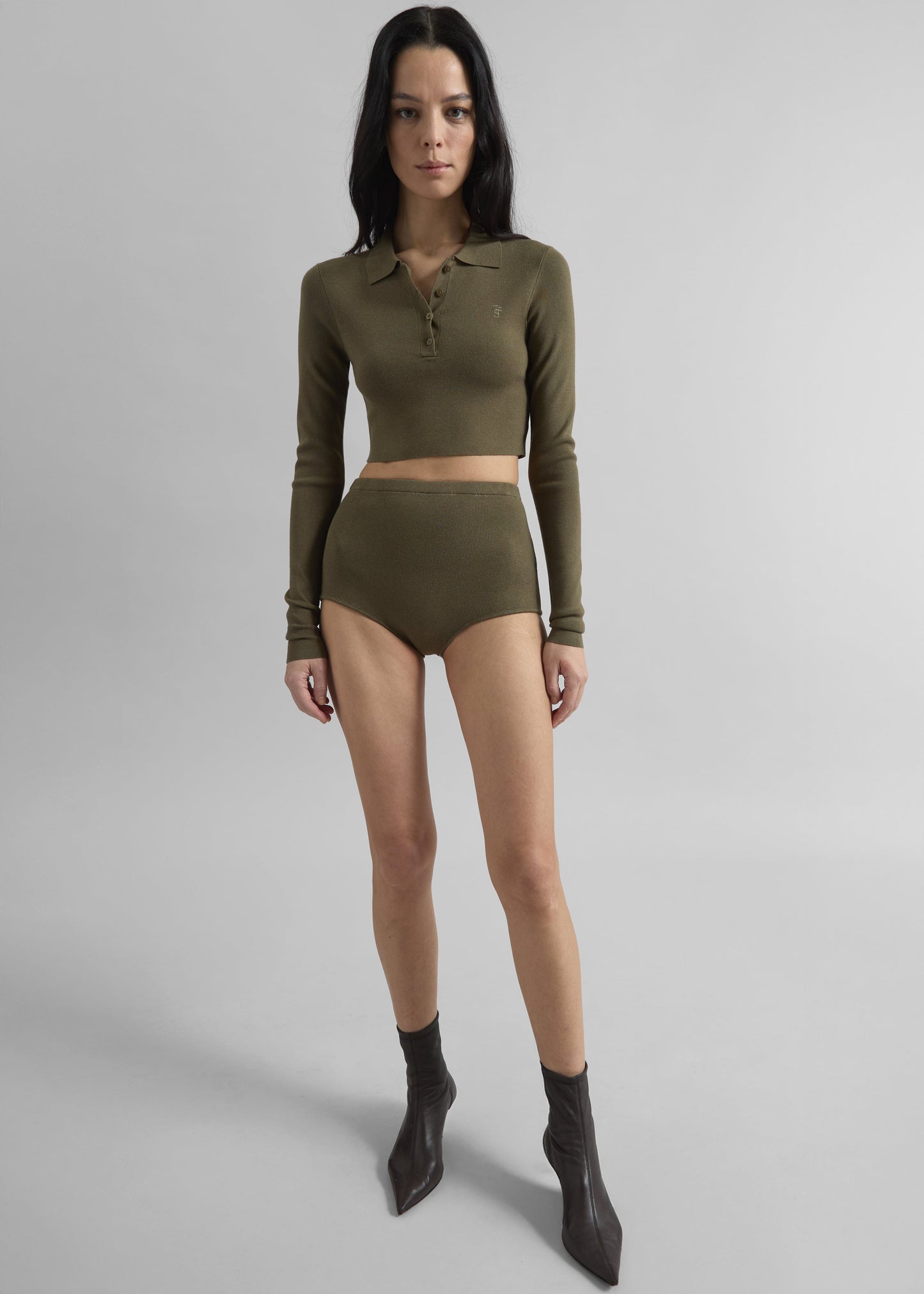 Alissa Knit Briefs - Khaki