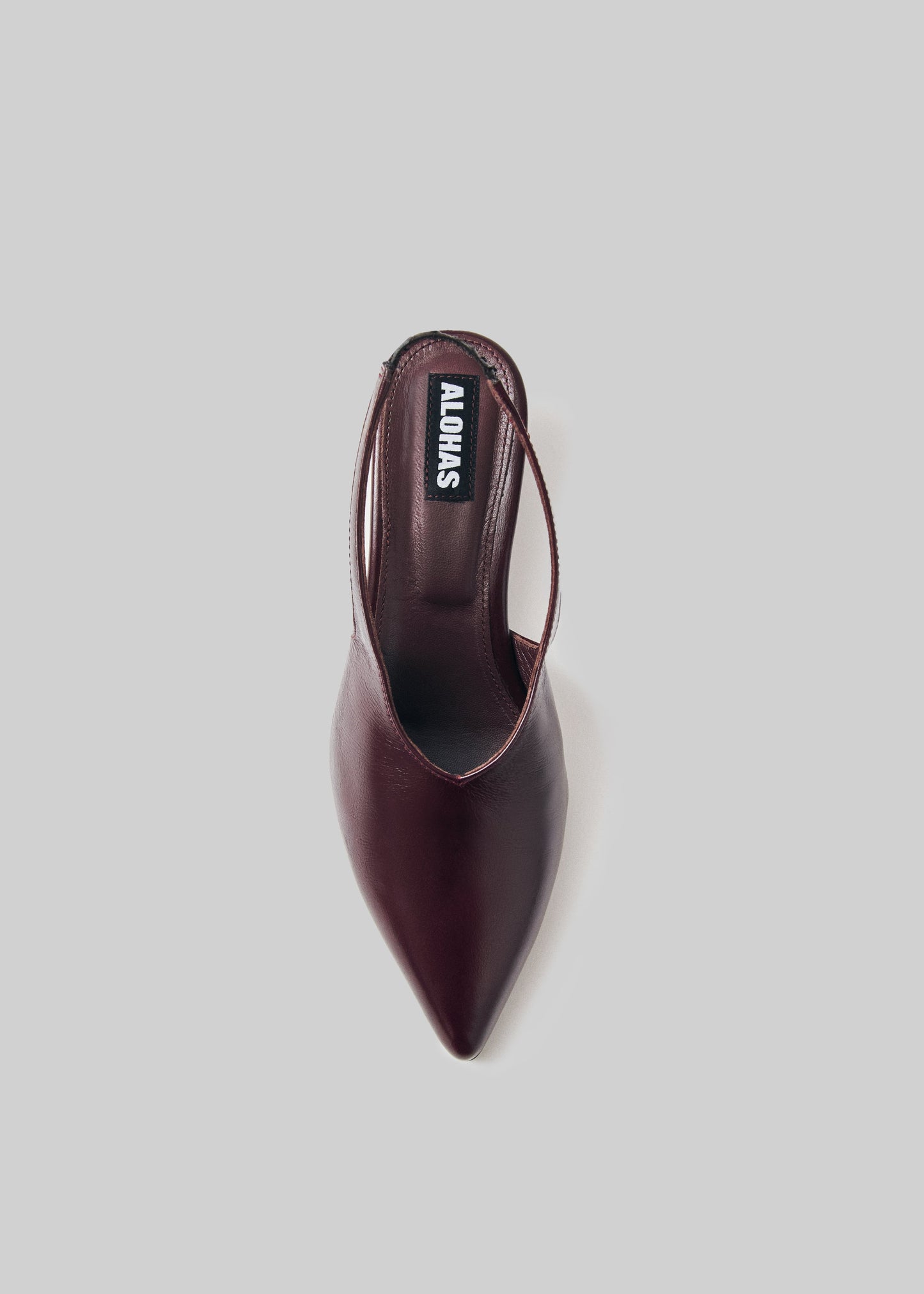 Alohas Eros Leather Mules - Burgundy