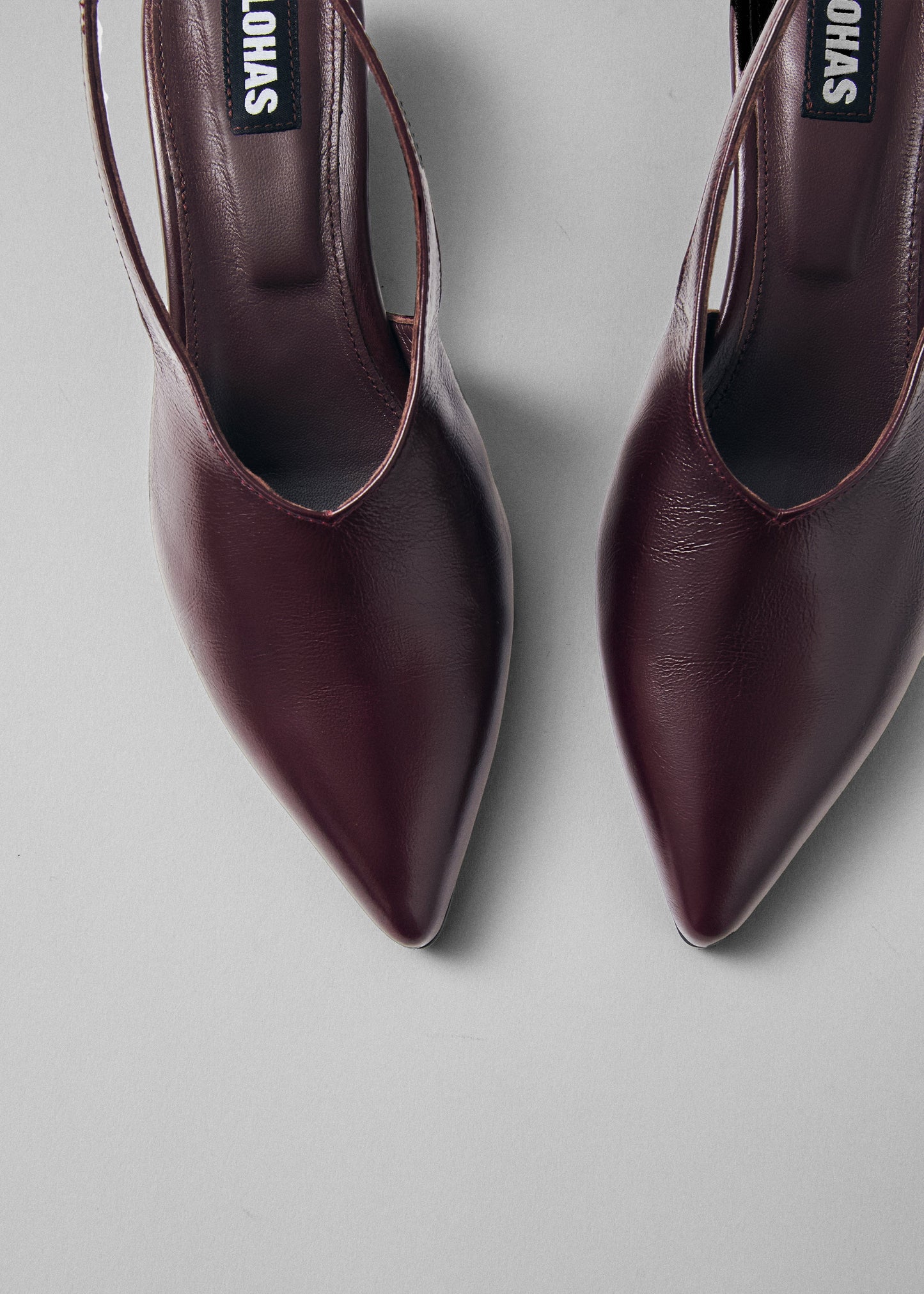Alohas Eros Leather Mules - Burgundy