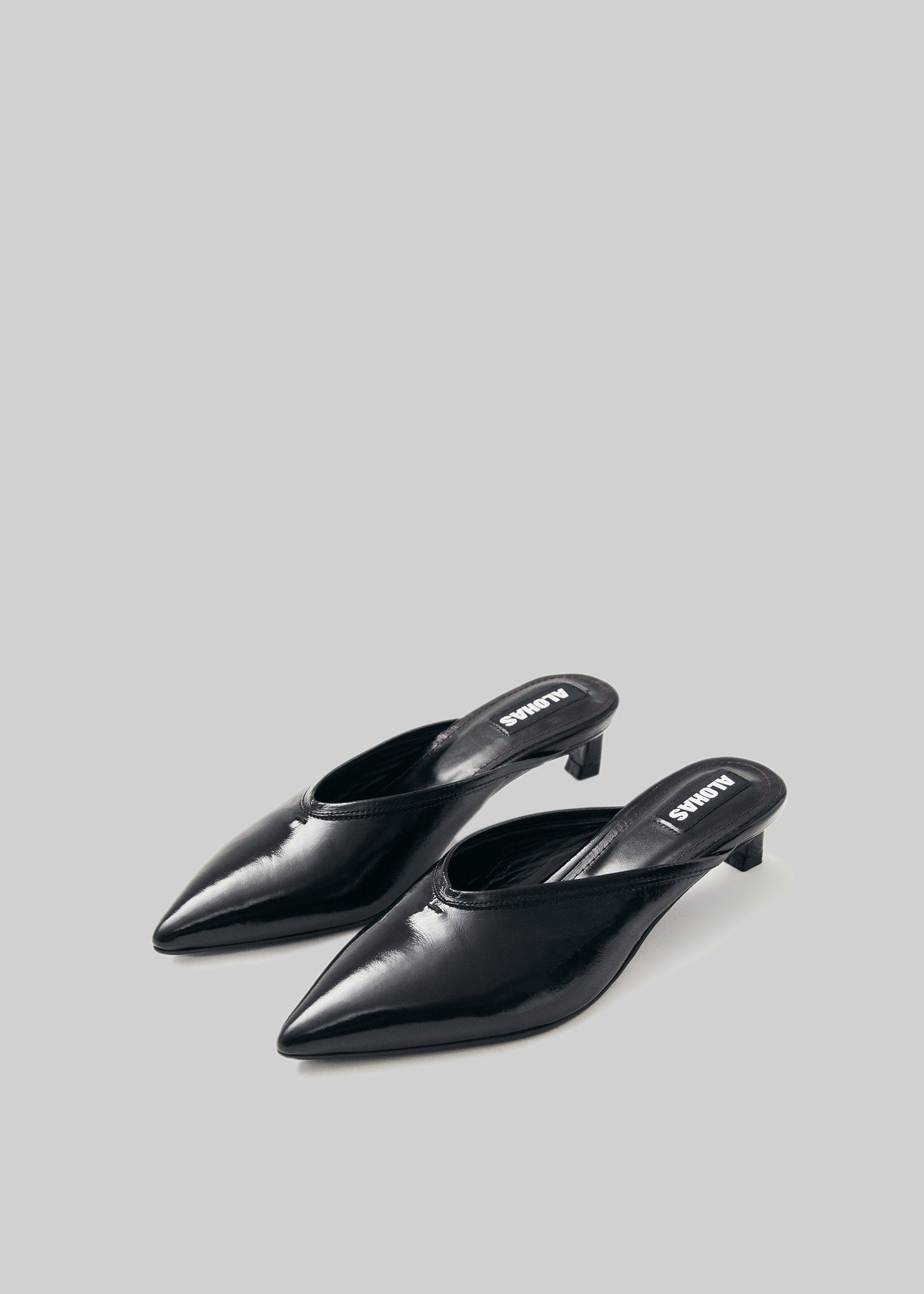 Alohas Tessa Leather Mules - Onix Black