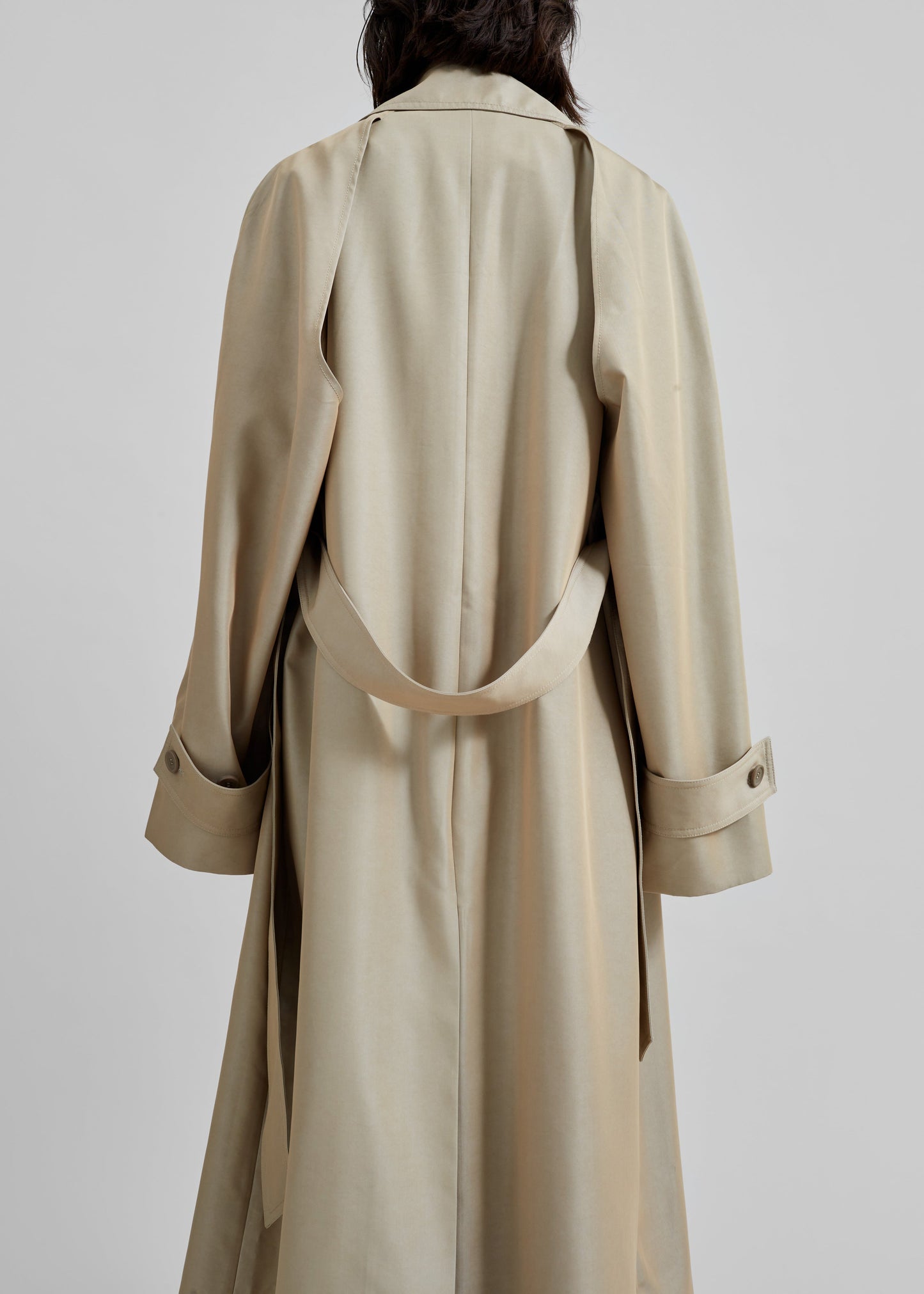 Astoria Cut-Out Raglan Sleeve Trench Coat - Beige