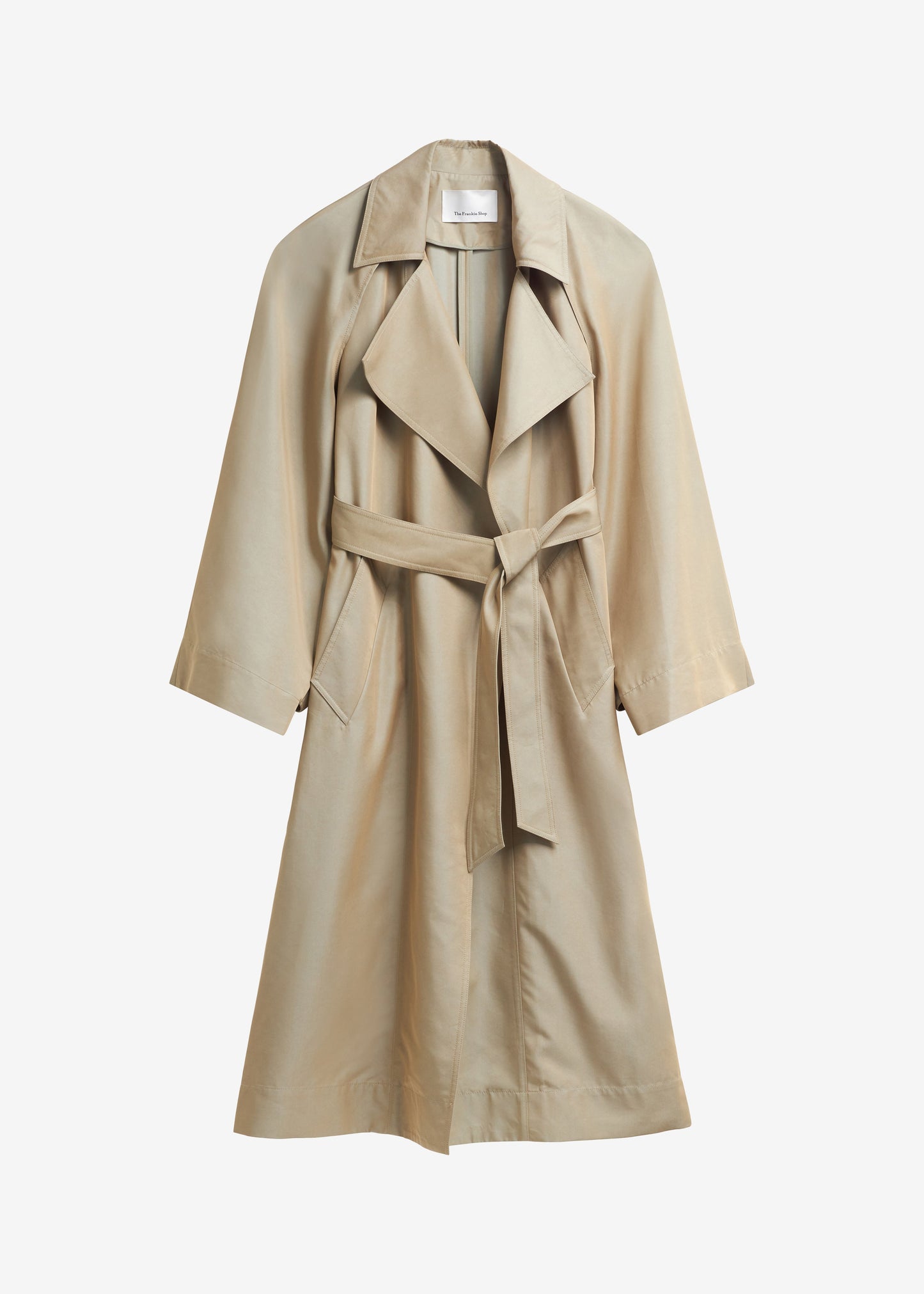 Astoria Cut-Out Raglan Sleeve Trench Coat - Beige