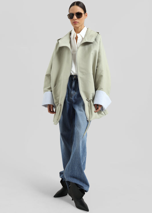 Calvor Drawstring Jacket - Sage