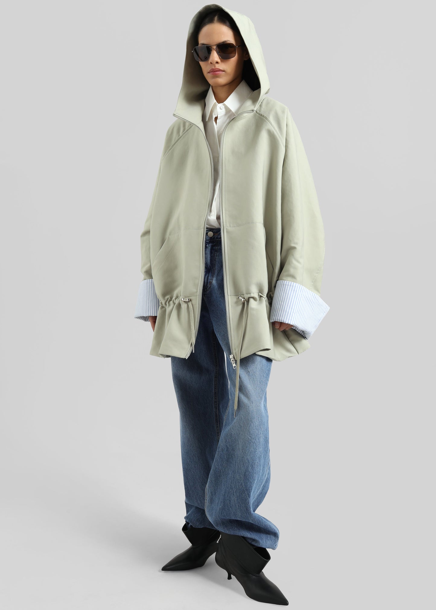 Calvor Drawstring Jacket - Sage