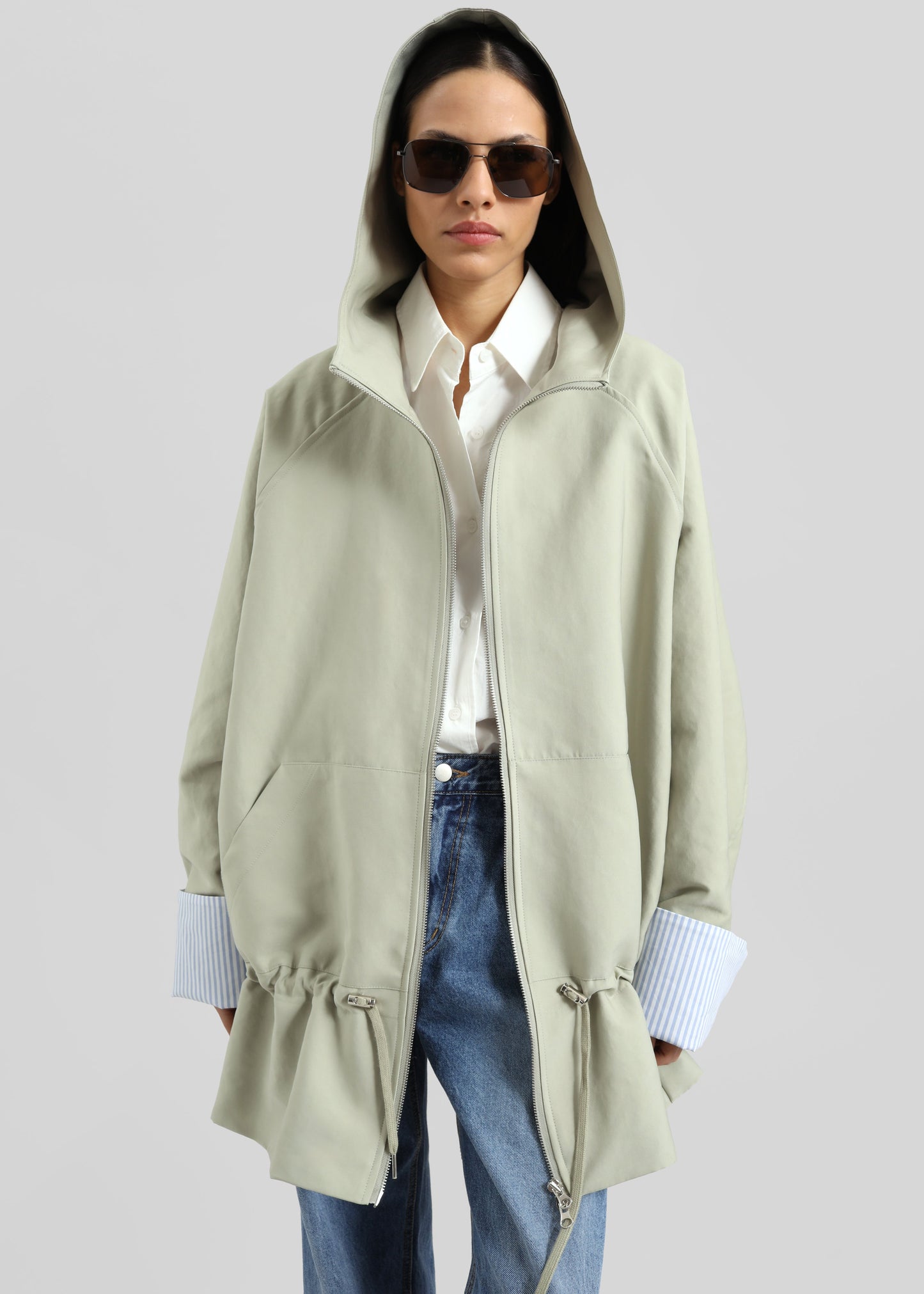 Calvor Drawstring Jacket - Sage