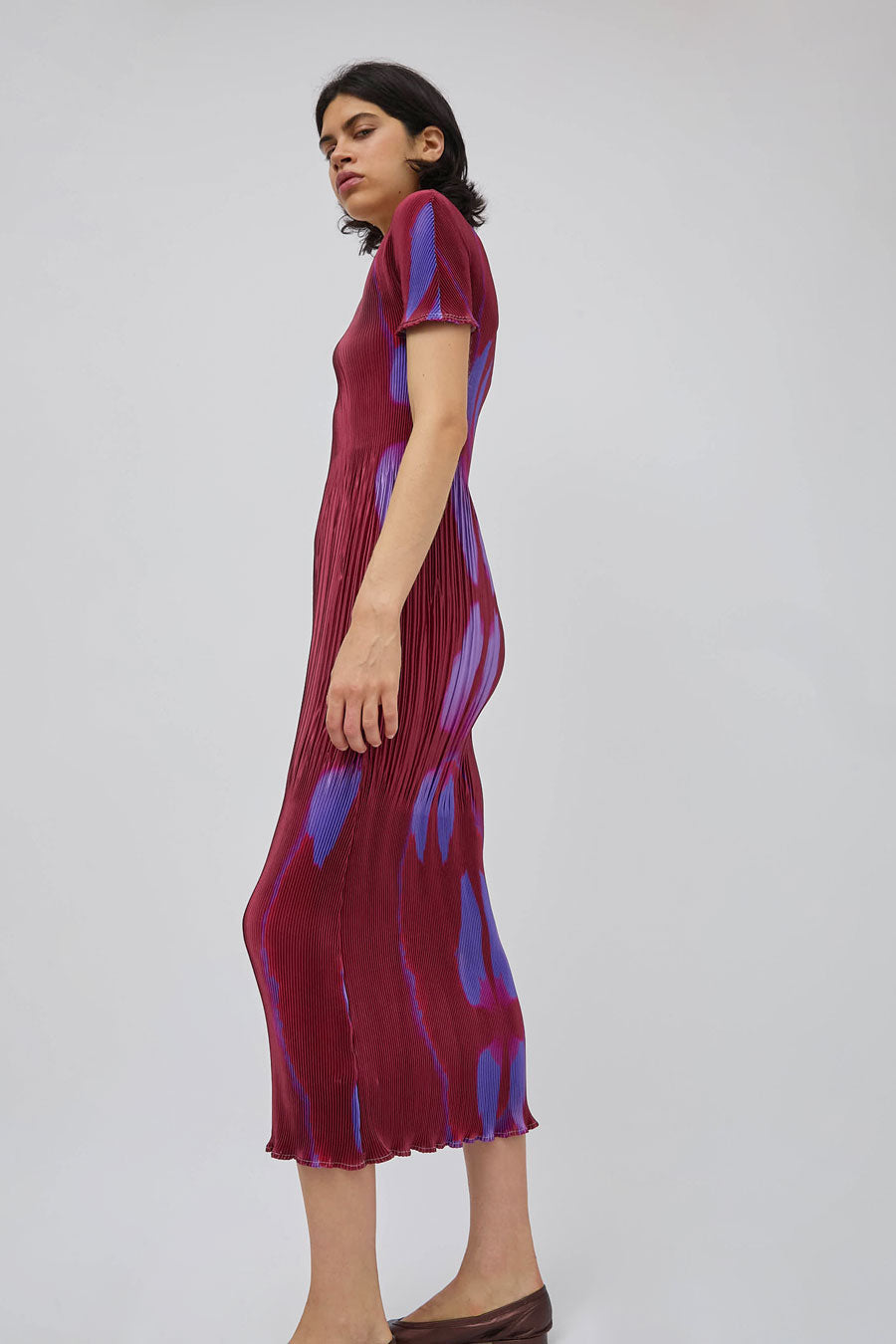 Nin Studio Aphrodite Dress in Violet Print