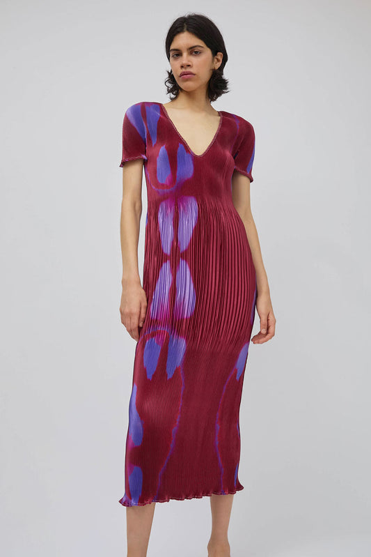 Nin Studio Aphrodite Dress in Violet Print