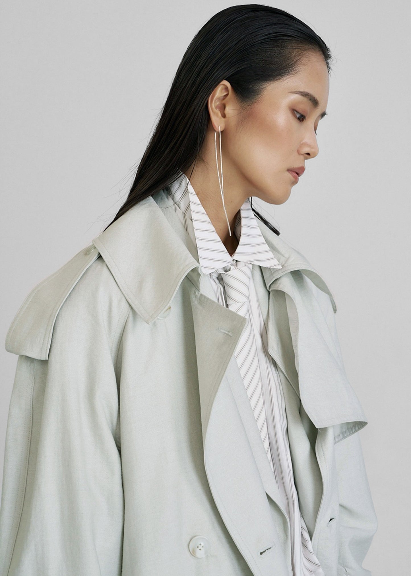 Yasmine Trench Coat - Mint