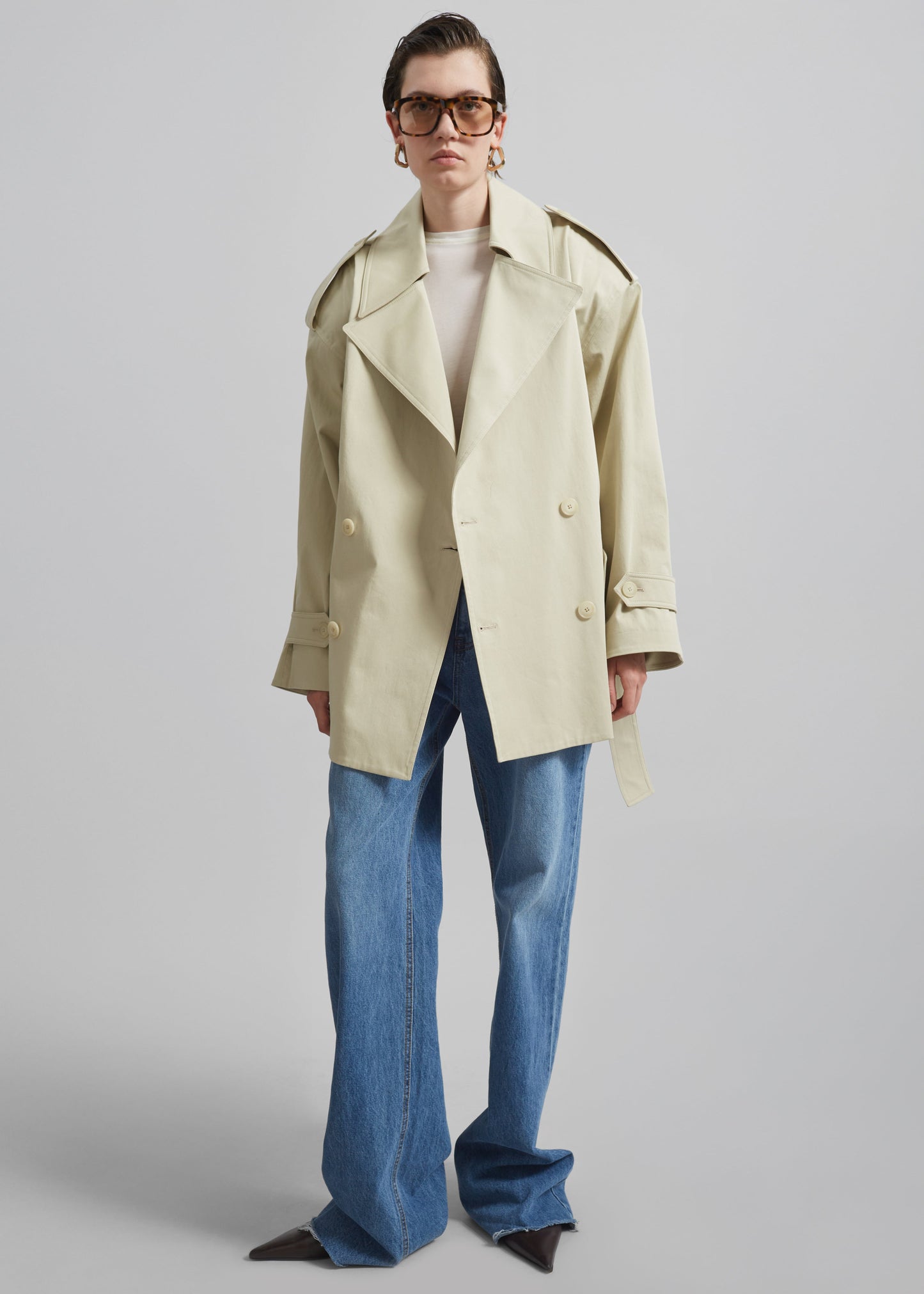Zurich Oversized Short Trench - Cement