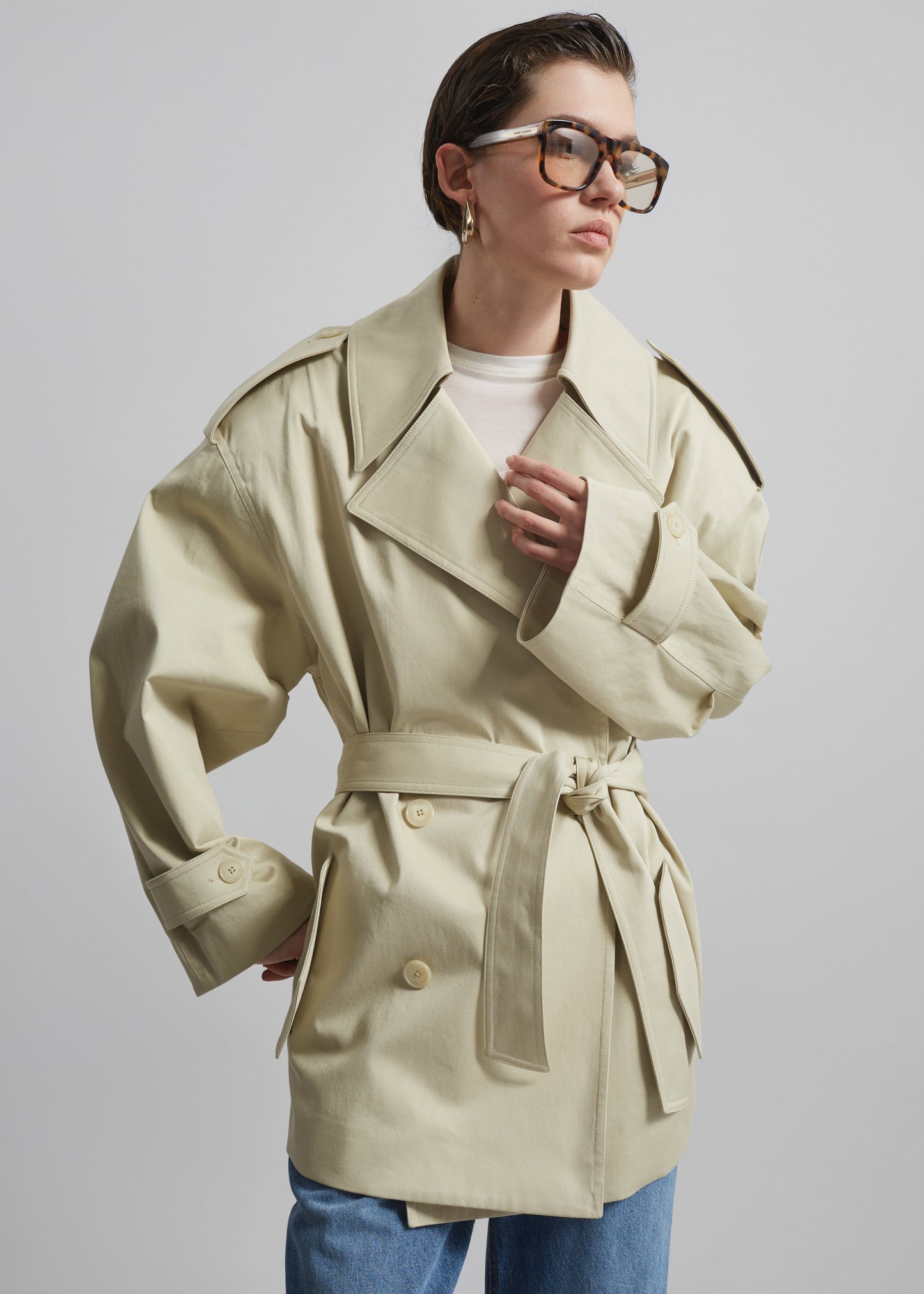 Zurich Oversized Short Trench - Cement