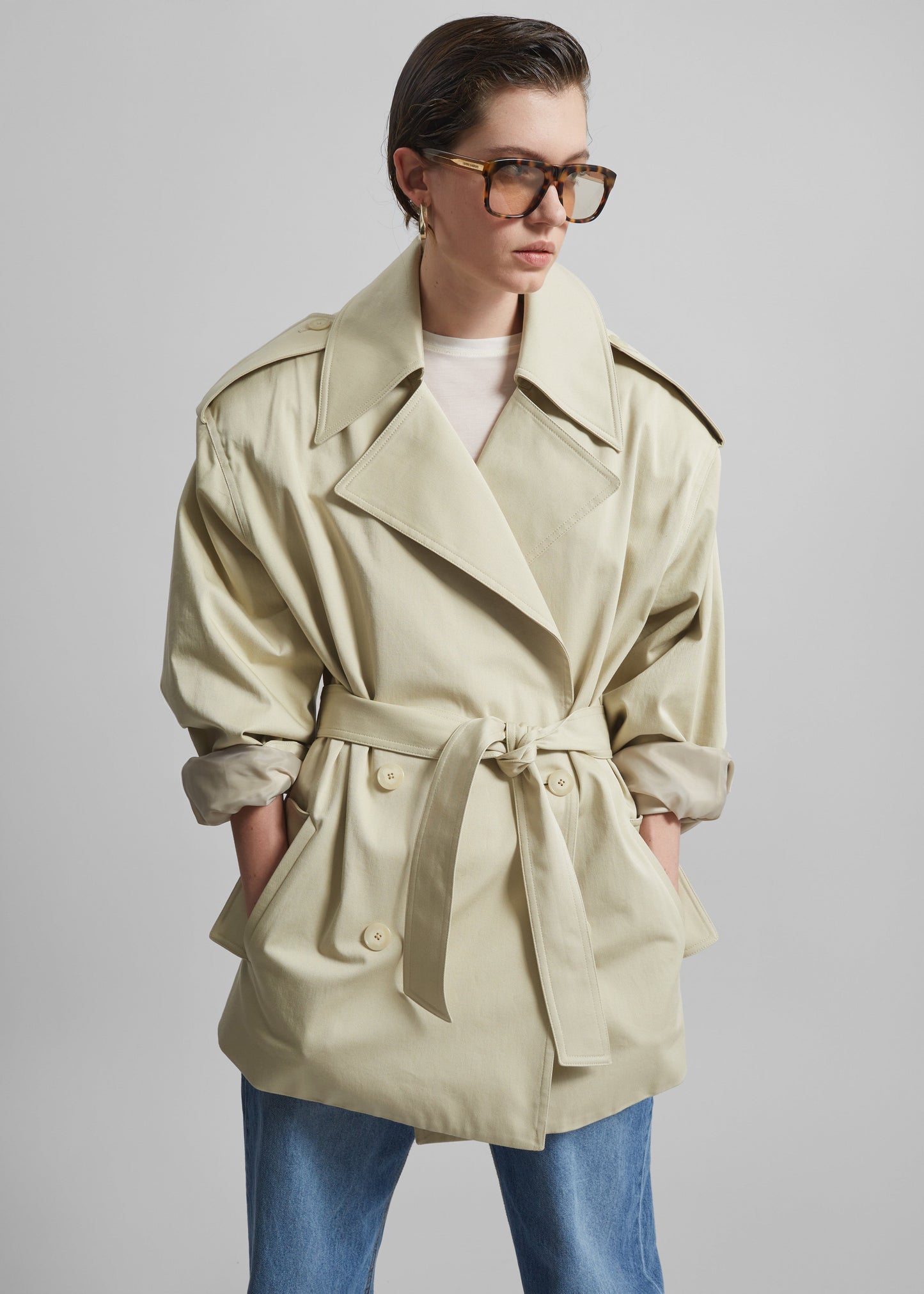 Zurich Oversized Short Trench - Cement