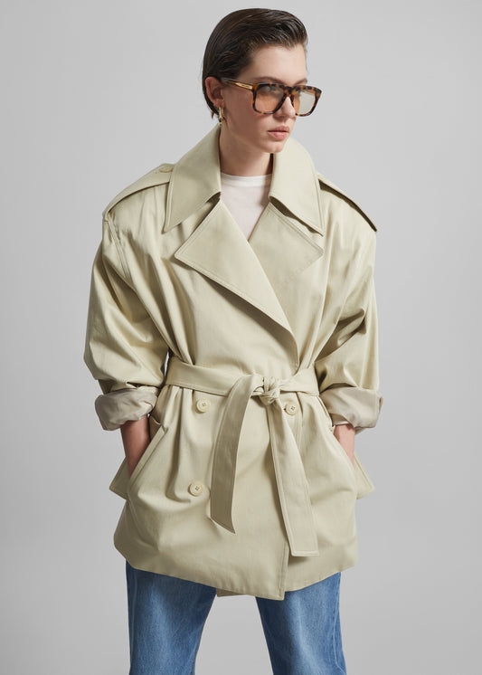Zurich Oversized Short Trench - Cement