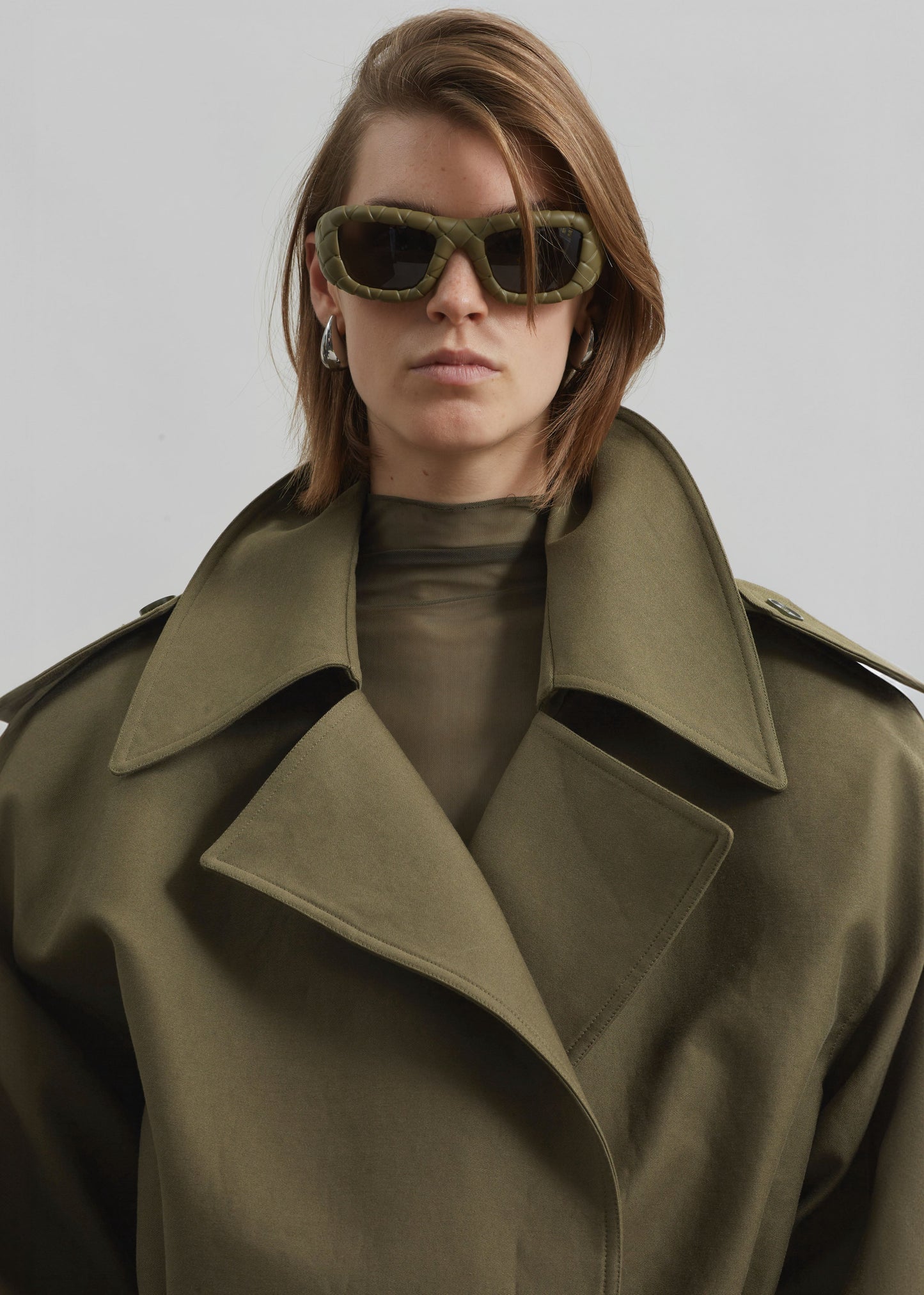Zurich Oversized Short Trench - Khaki