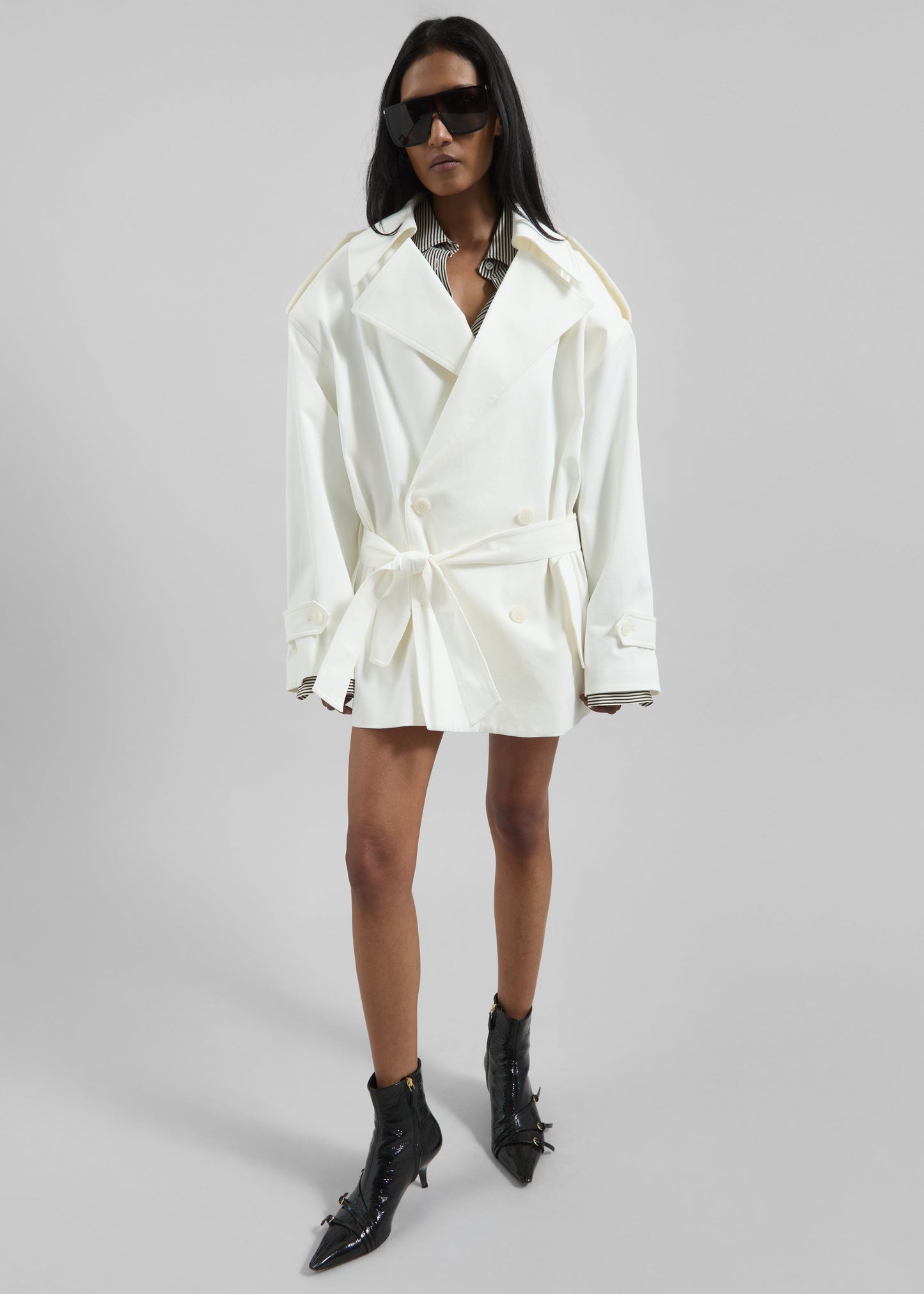 Zurich Oversized Short Trench - Off White