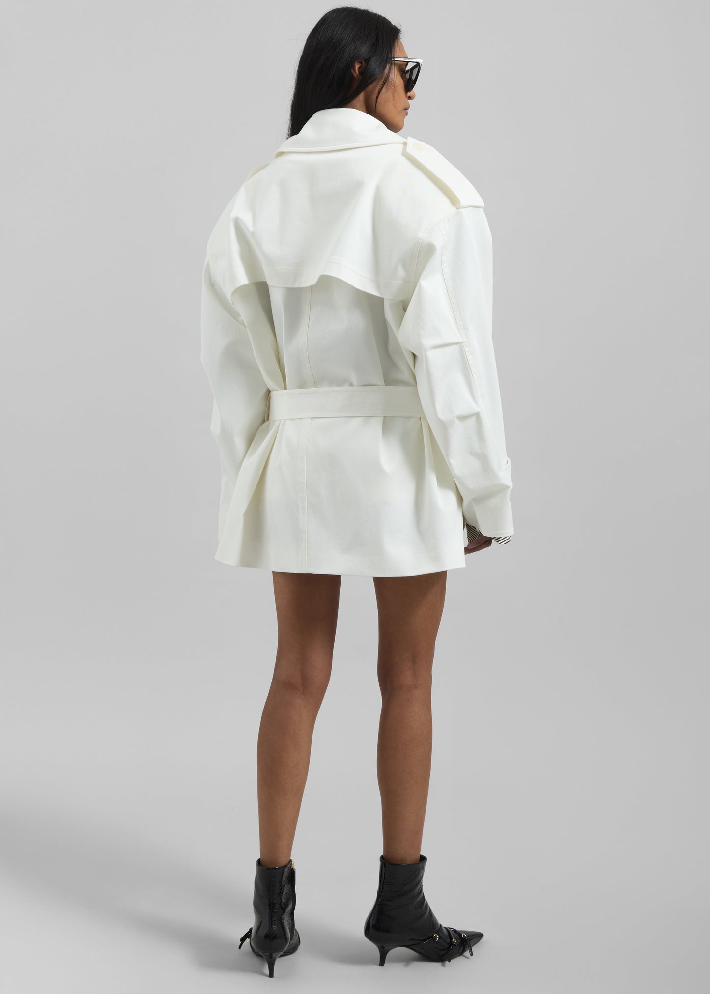 Zurich Oversized Short Trench - Off White